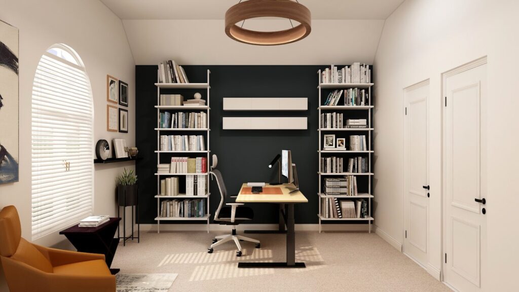 black and white wooden shelf