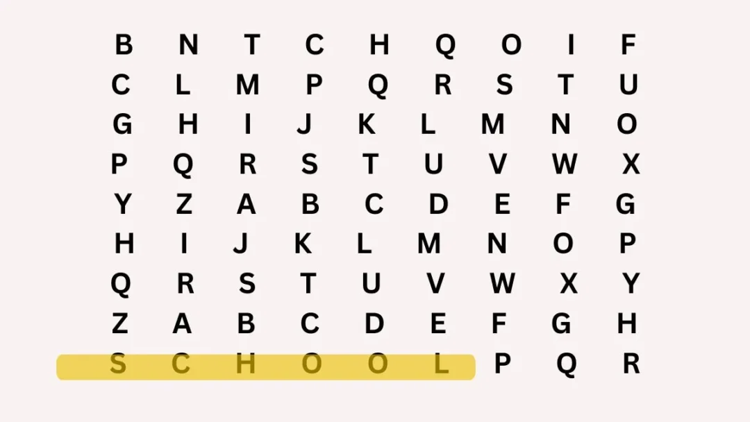 Word Search Challenge: Only Eagle Eyes Can Spot the Word School in 6 Seconds! 3 Word Search Challenge: Answer