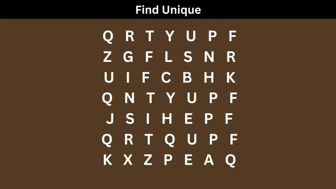 Word search challenge: Only 2% can find the word unique in 6 seconds!