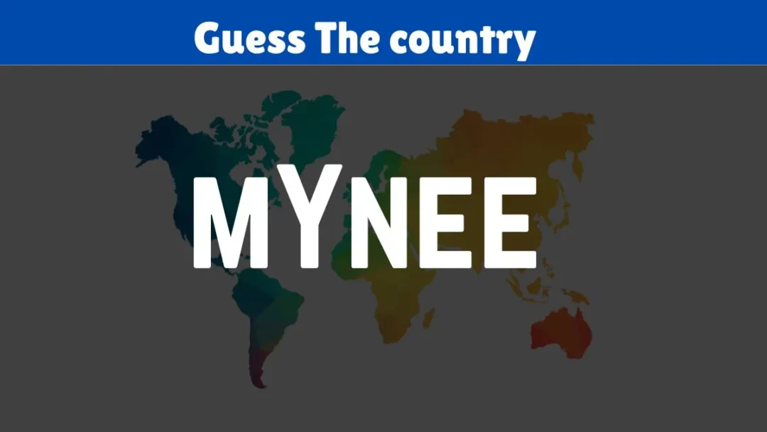 guess the country mynee from its scrambled name