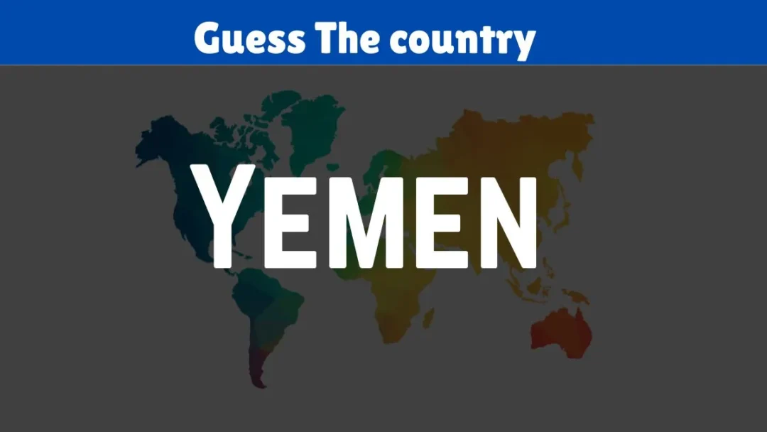 Can you solve mYnee? Guess the country from its Scrambled name in 4 seconds! 3 The answer is Yemen