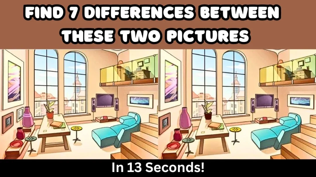 Spot All 7 Differences in These Living Room Pictures