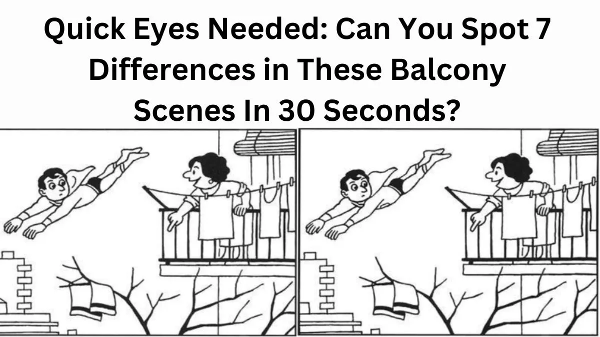 Quick Eyes Needed: Can You Spot 7 Differences in These Balcony Scenes In 30 Seconds?