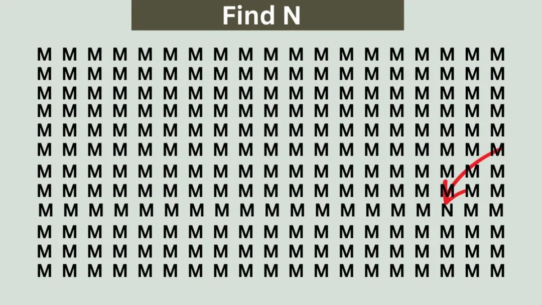 Word Search Challenge: 75% Fail To Spot the N in a Grid of M in 5 Seconds! 3 Spot the N in a Grid of M in 5 Seconds The answer