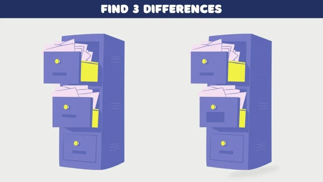 Only Those with Eagle Eyes Can Spot the 3 Differences in These Lockers in 8 Seconds!