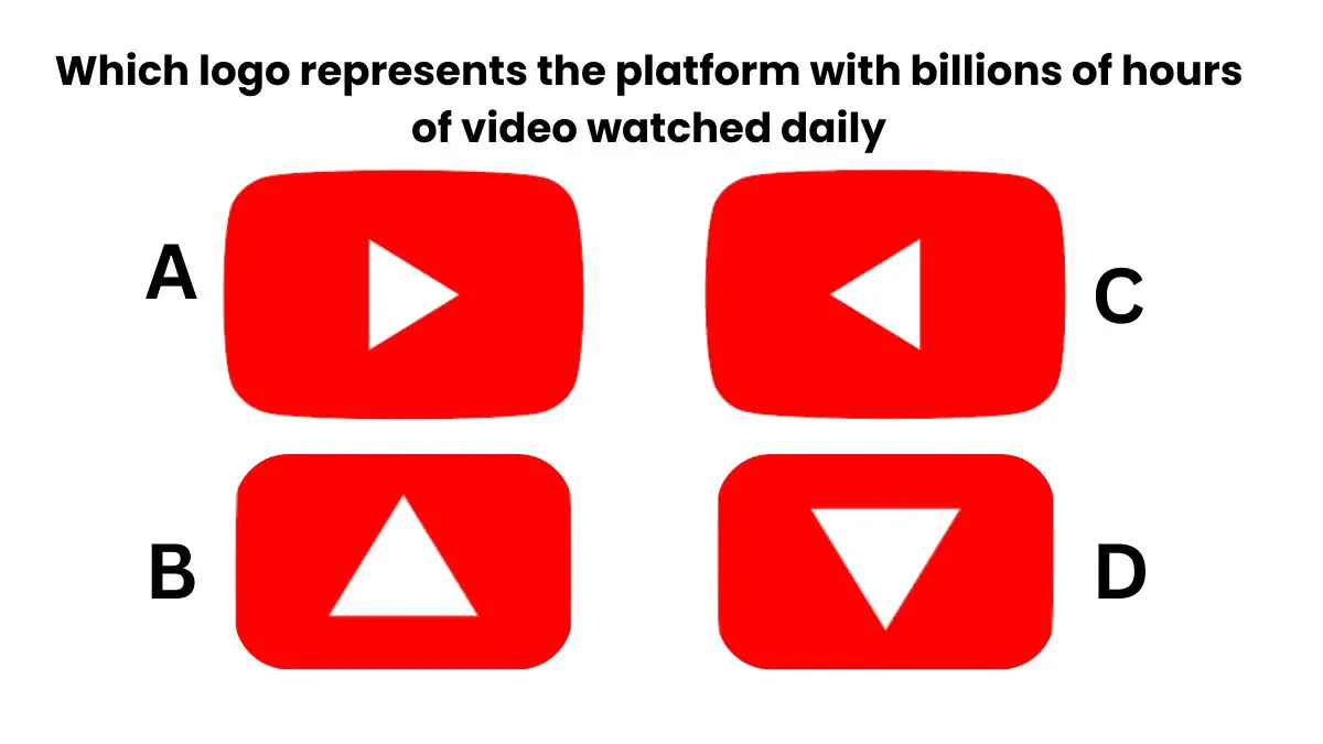 Which logo represents the platform with billions of hours of video watched daily