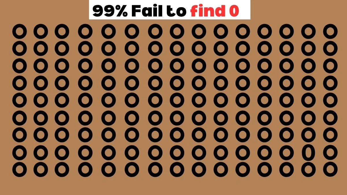 99% Can’t Find the Number 0 in This Viral Optical Illusion in 45 Seconds!