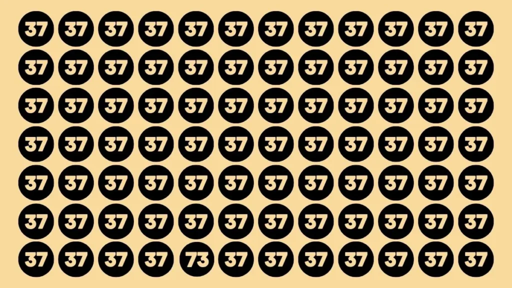 Brain Teaser Test: 99% Miss the Hidden 73! Can You Find It Among the 37s? 1 Can You Find It Among the 37s