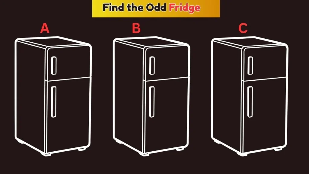 Find the Odd One Out: Only 1% Can Spot the Different Fridge in This Brain Puzzle! 1 Find the Odd One Out: Only 1% Can Spot the Different Fridge in This Brain Puzzle!