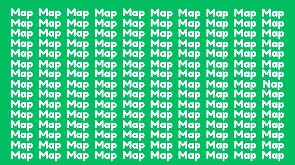 If You Can Find ‘Nap’ Hidden in These ‘Map’ Words, Your Brain Deserves a Trophy!