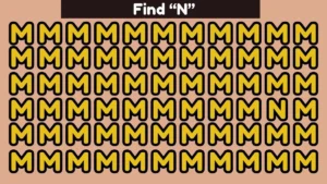 Spot the Hidden Letter Quiz: Can You Find the ‘N’ Among M’s in 40 Seconds?