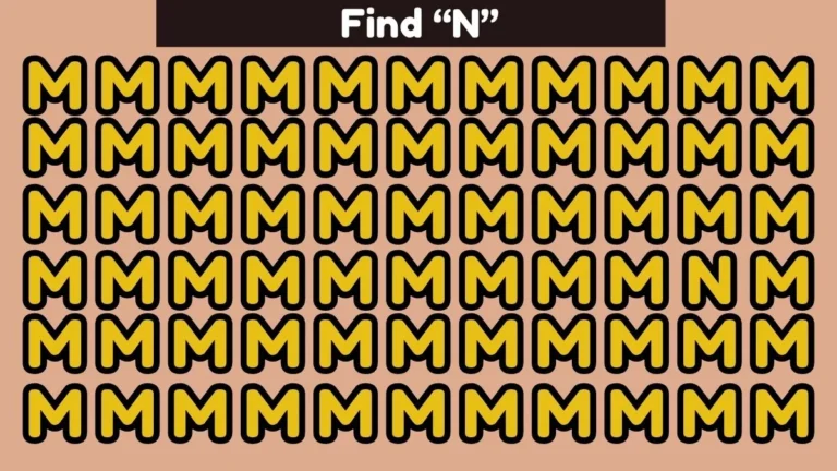 Spot the Hidden Letter Quiz: Can You Find the ‘N’ Among M’s in 40 Seconds?