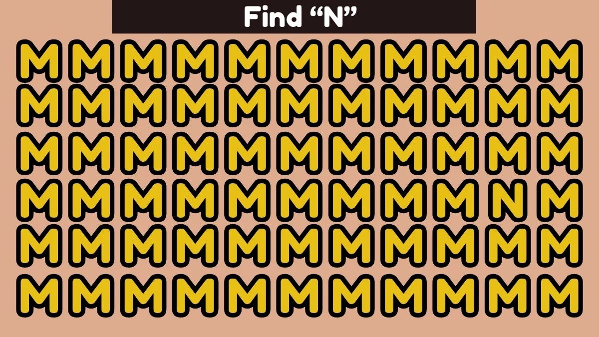 Spot the Hidden Letter Quiz: Can You Find the ‘N’ Among M’s in 40 Seconds?
