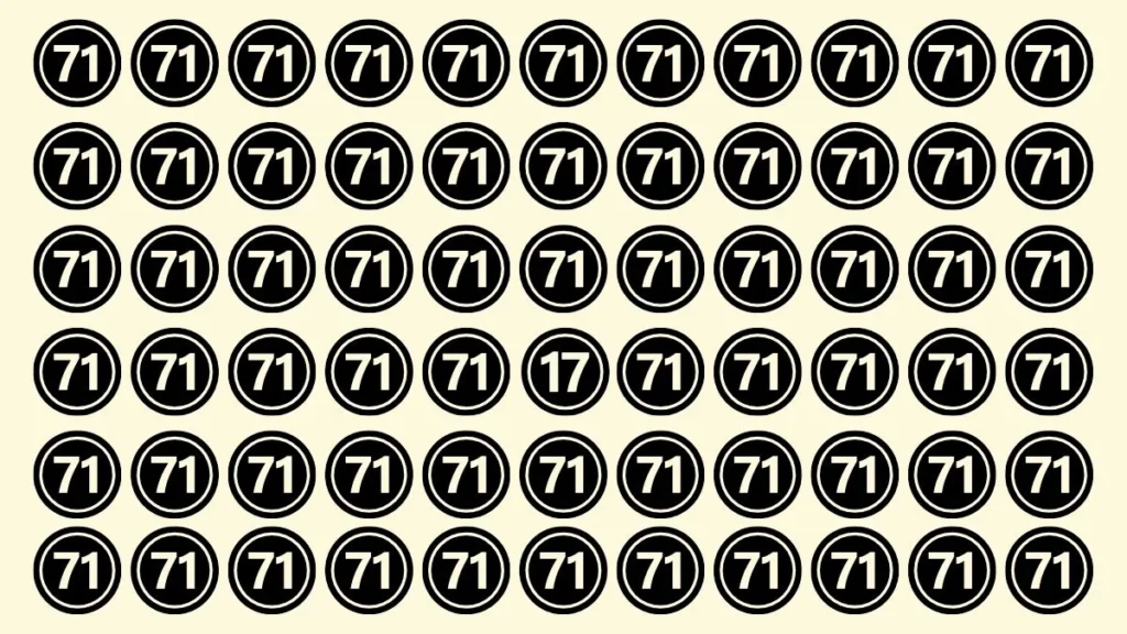 Visual IQ Test: One 17 Is Lost Among 71s. Can You Catch It in 46 Seconds? 1 Visual IQ Test: One 17 Is Lost Among 71s. Can You Catch It in 46 Seconds?