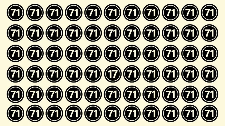Visual IQ Test: One 17 Is Lost Among 71s. Can You Catch It in 46 Seconds?