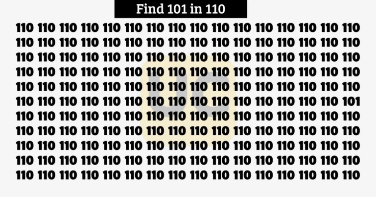 Only Sharp Eyes Can Spot 101 in This Optical Illusion of 110s