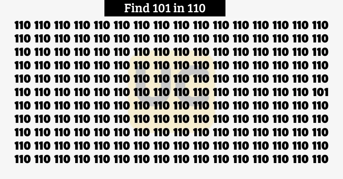 Only Sharp Eyes Can Spot 101 in This Optical Illusion of 110s