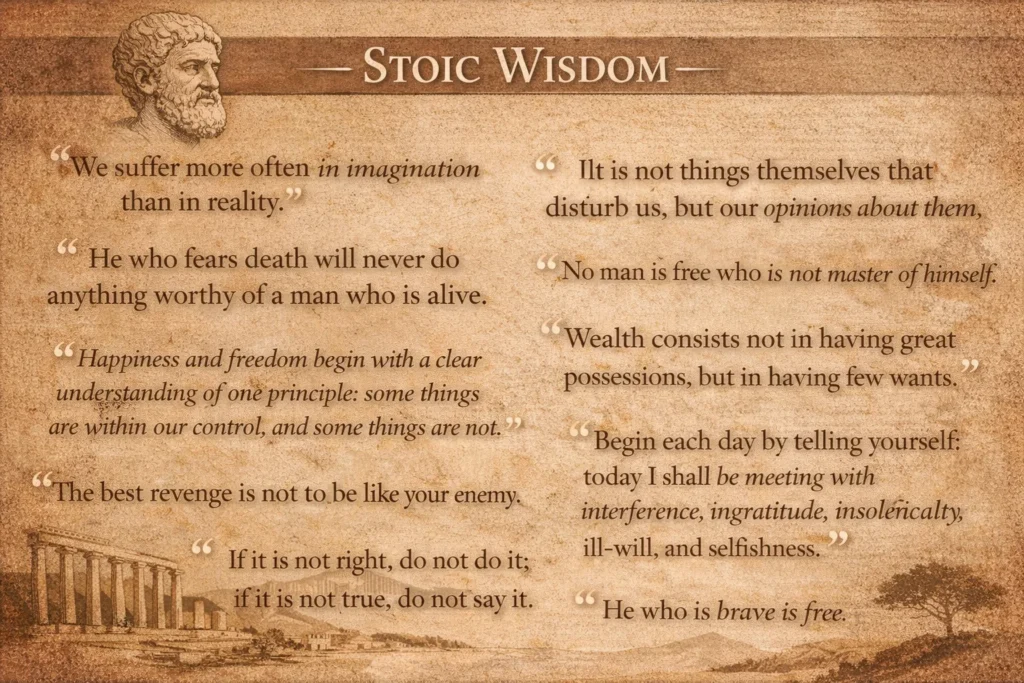 10 Stoic Rules for Life That Make People Respect and Prioritize You 2 stoic wisdom quotes