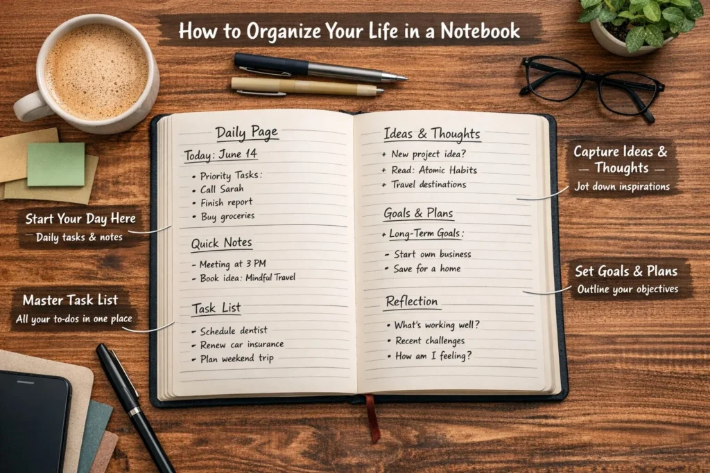 How to Organize Your Life in a Notebook