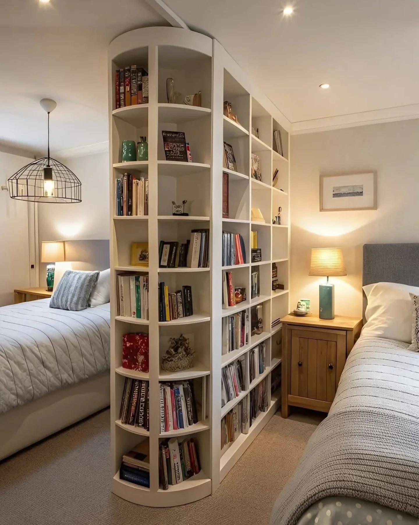 10 Home Library Ideas That Will Make You Want to Stay Home 5 Dual-Sided Room Divider Bookshelf
