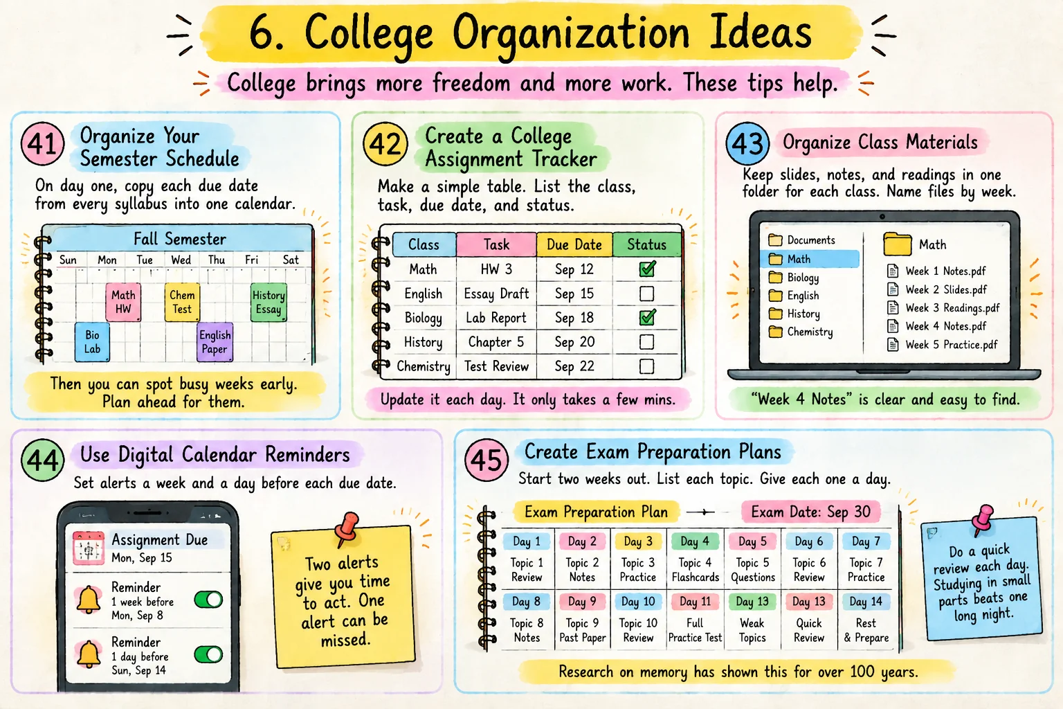 College Organization Ideas