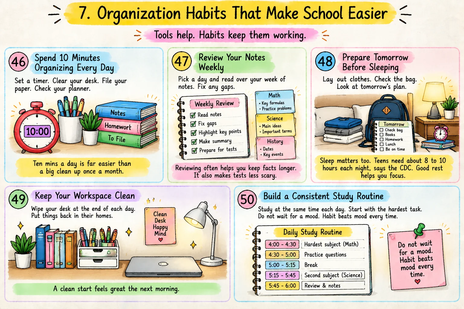 Organization Habits That Make School Easier