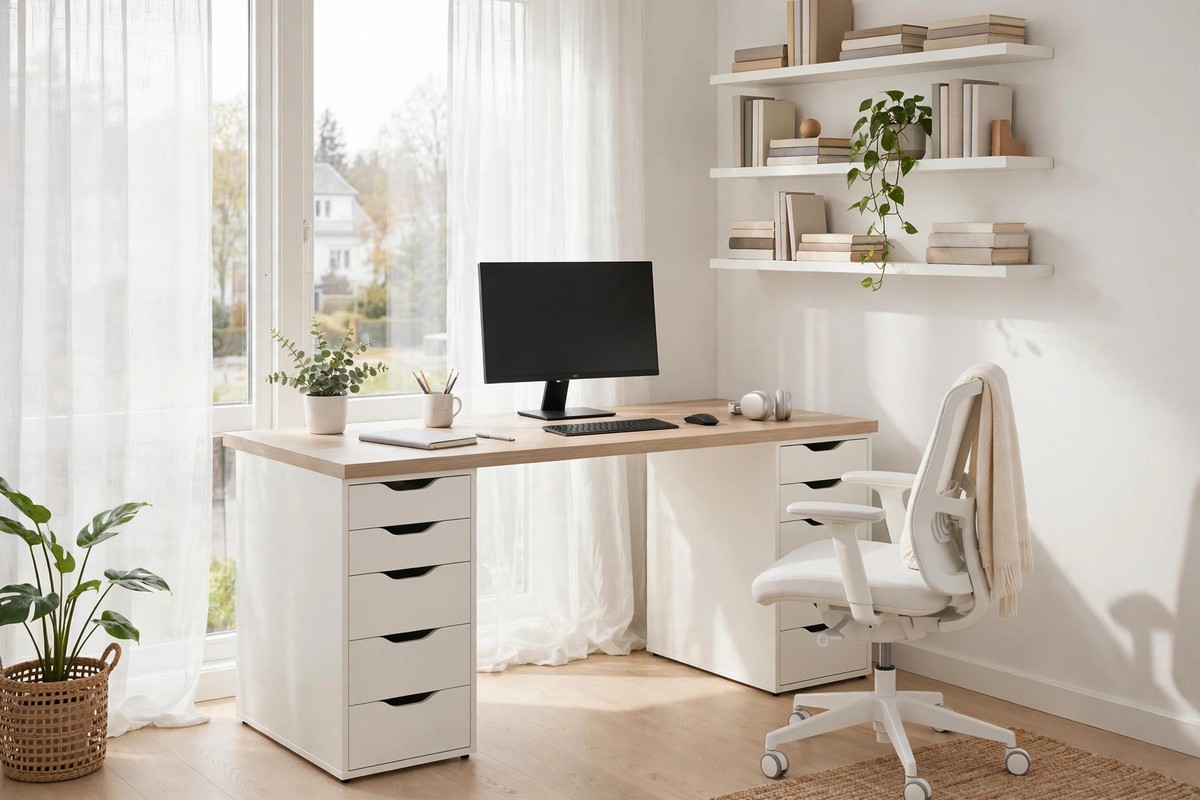 19 White Ikea Office Ideas for a Clean, Bright Space