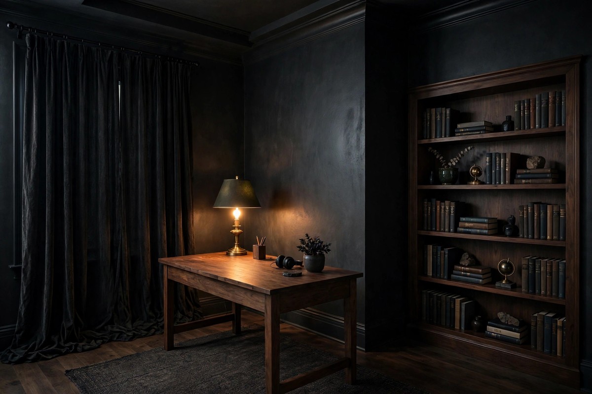 20 Moody Office Inspiration Looks With Dark, Rich Details