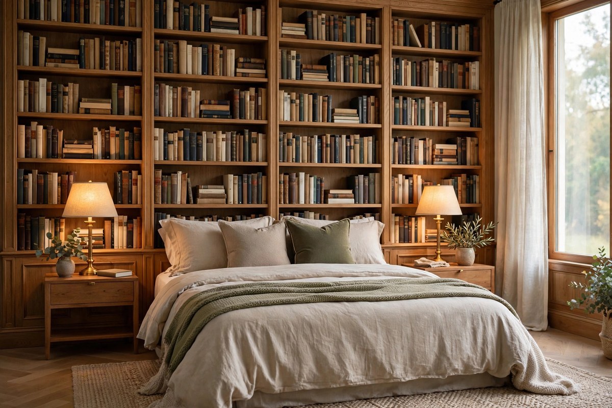 21 Bedroom Ideas Bookshelves Make Look Custom-Built