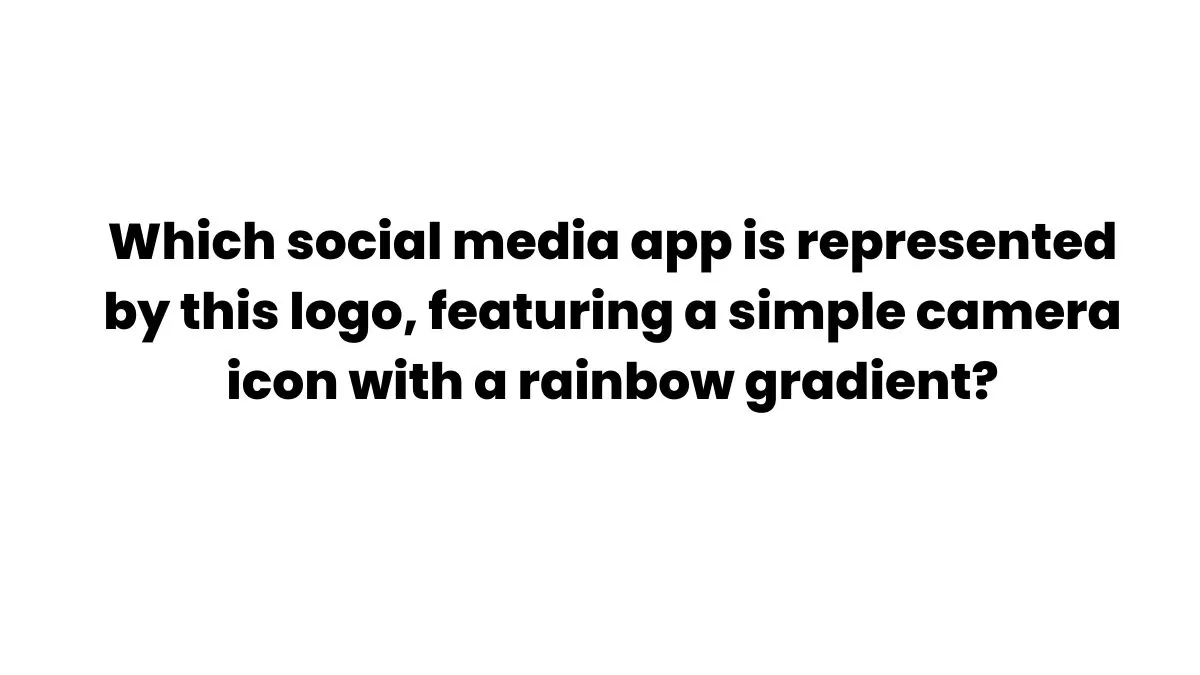 Which social media app is represented by this logo, featuring a simple camera icon with a rainbow gradient?
