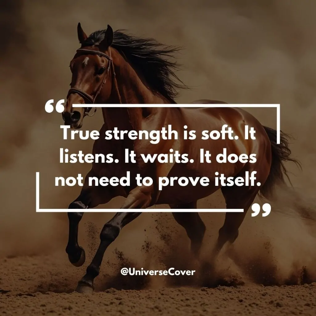 True strength is soft. It listens. It waits. It does not need to prove itself.