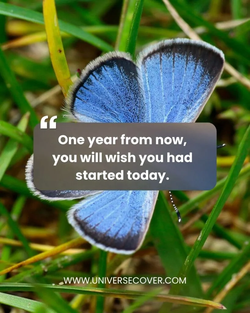 One year from now, you will wish you had started today