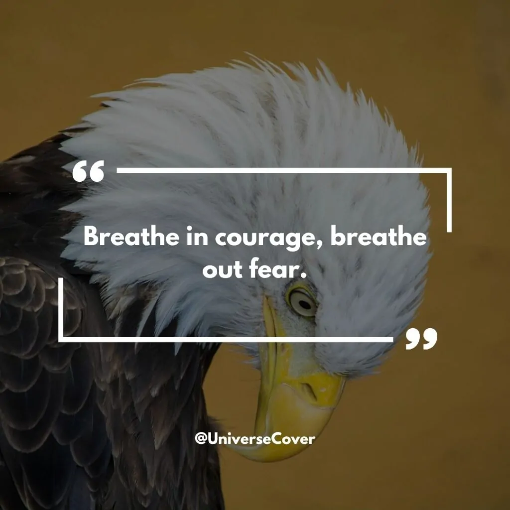 Breathe in courage, breathe out fear.