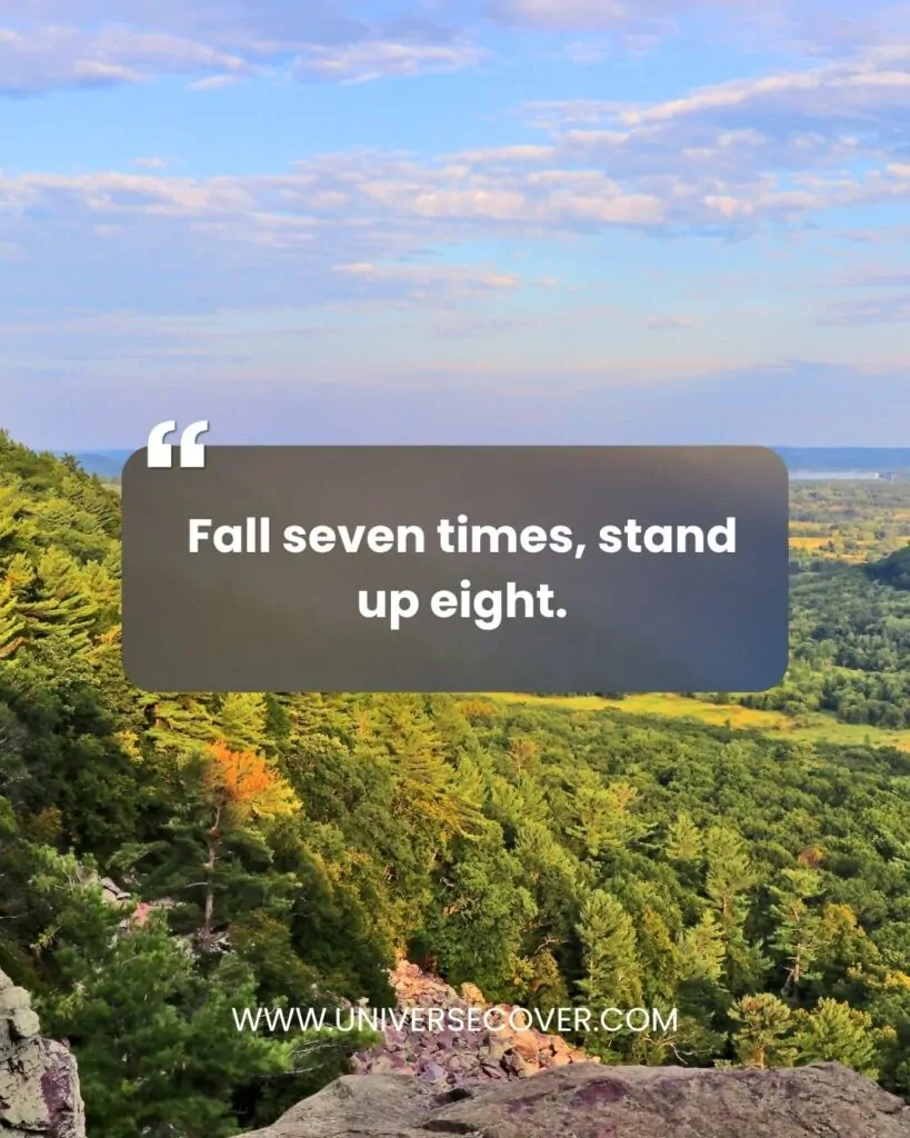 Fall seven times, stand up eight.
