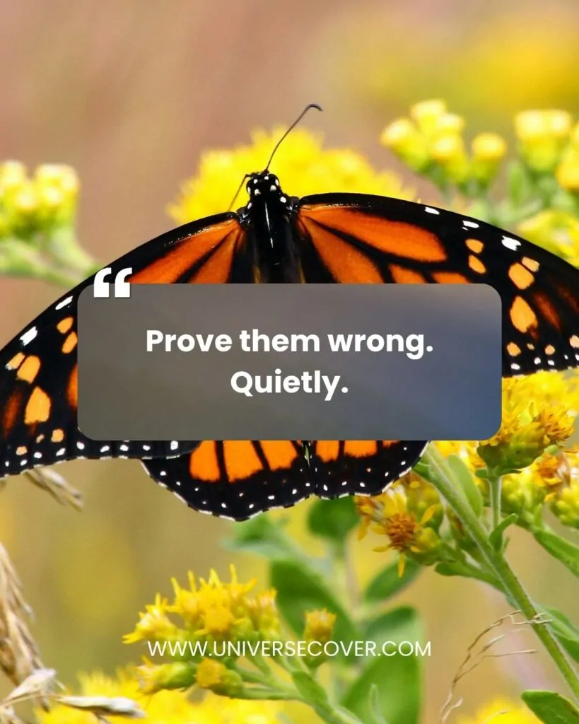 Prove them wrong. Quietly.