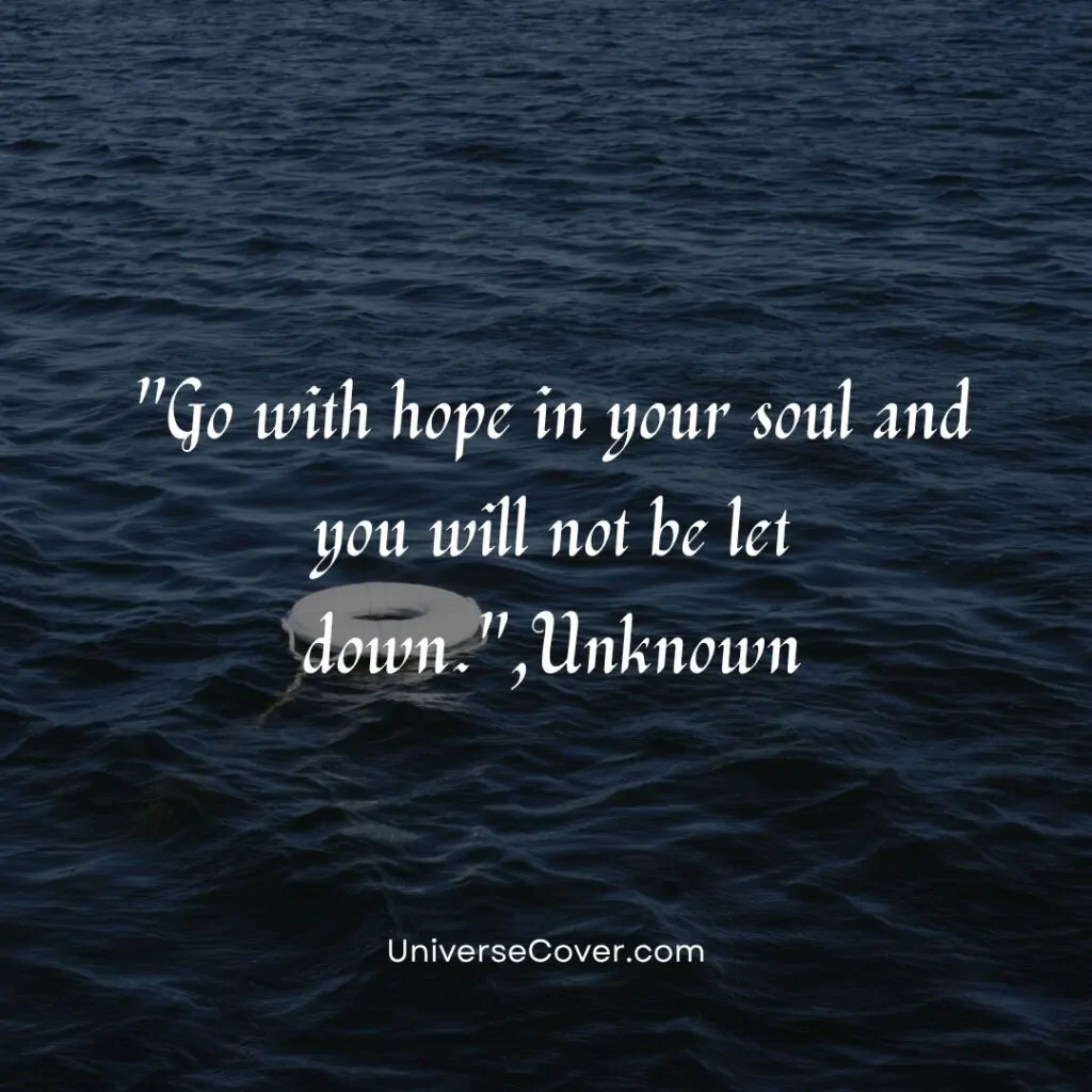 Go with hope in your soul and you will not be let down.