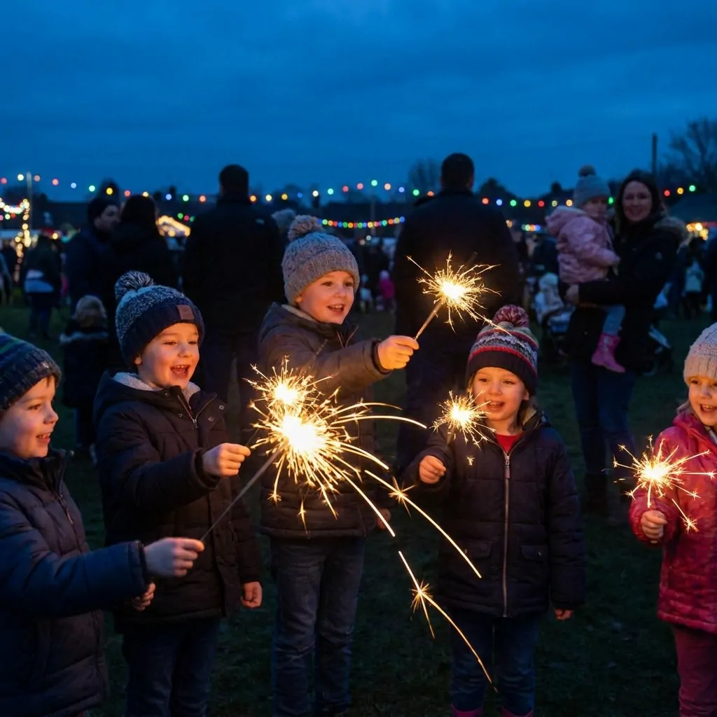 A sparkler in small hands could light up the whole evening.