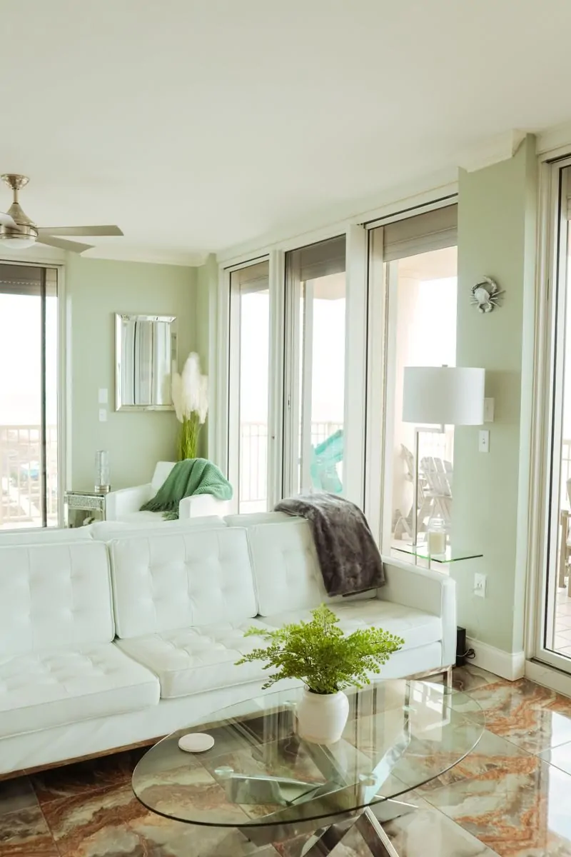 50 Luxury Living Room Ideas for Every Home Style 18 Bright and stylish living room with modern design and cozy ambiance featuring a glass coffee table.