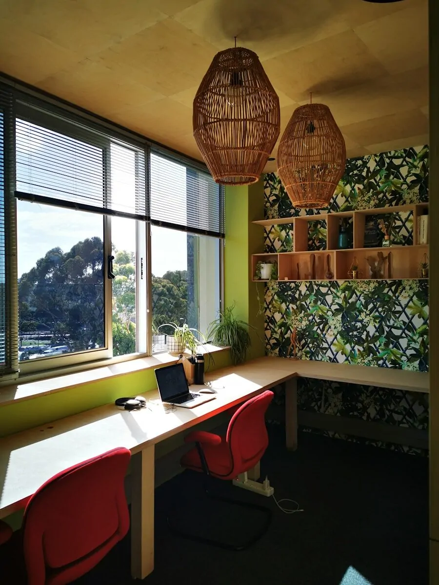 35+ Small Office Ideas for Working From Home 17 a room with a desk and a laptop on it