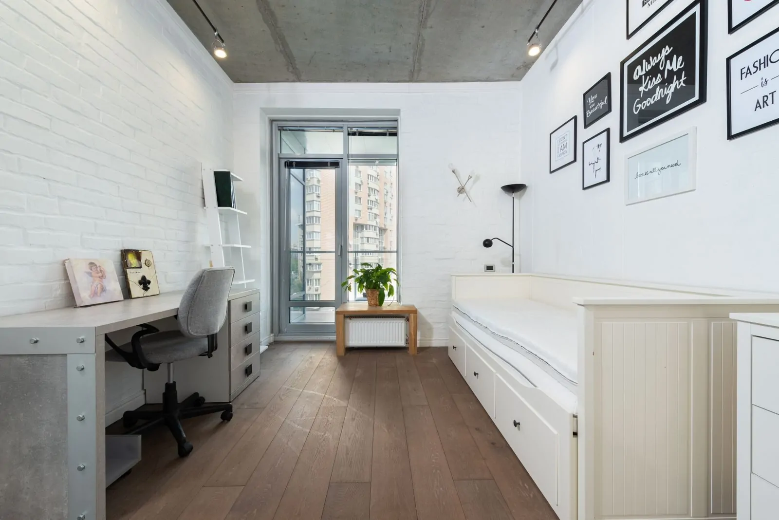 35+ Room Decor Ideas for Small Spaces That Feel Bigger 29 Bright, minimalist bedroom with contemporary decor and stylish furnishings.