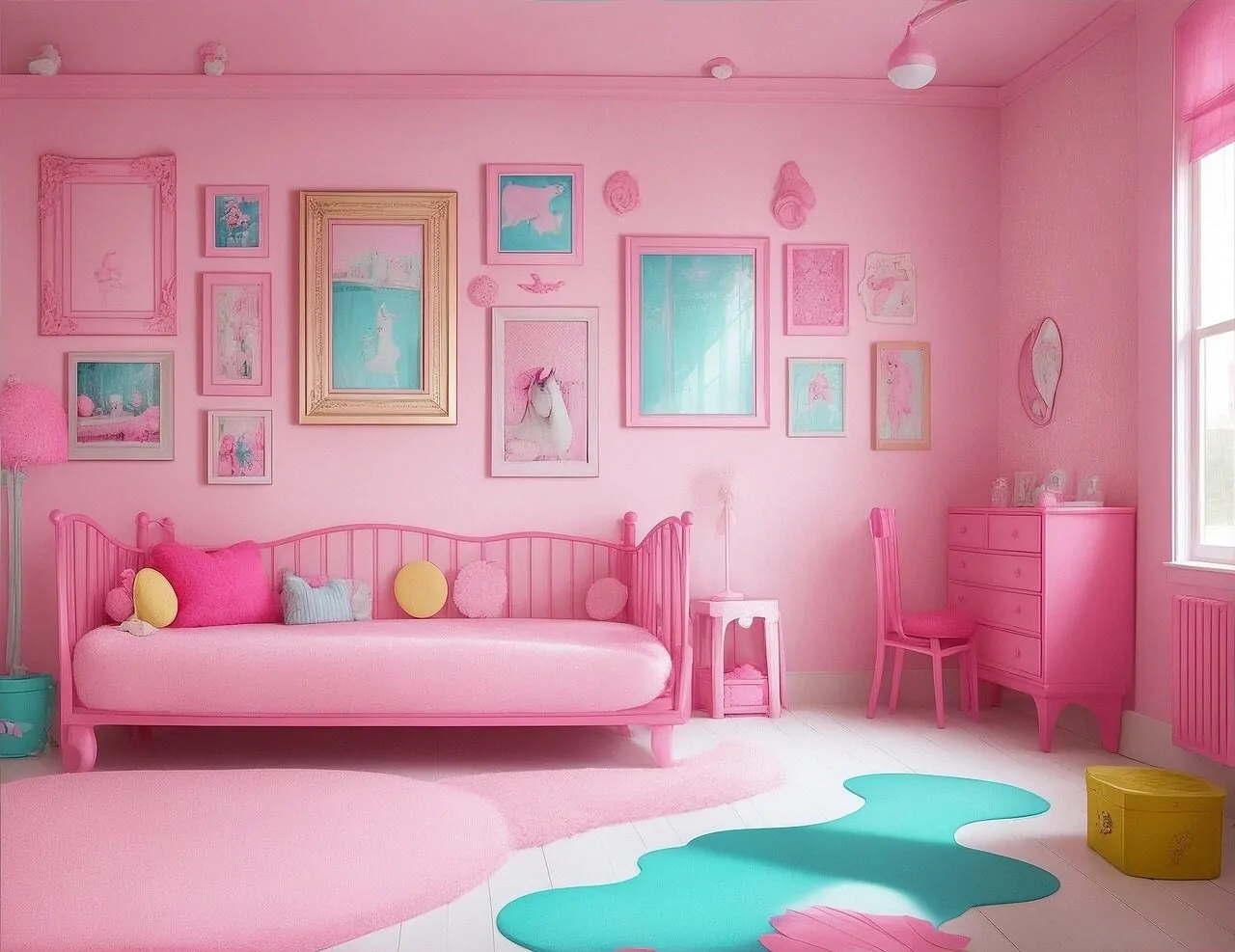 35+ Room Decor Ideas for Small Spaces That Feel Bigger 9 ai generated, children's room, pink, barbie, girls room, boy's room, room, furniture, interior design, interior decoration, barbie, barbie, barbie, barbie, barbie, room, room, room, room, room