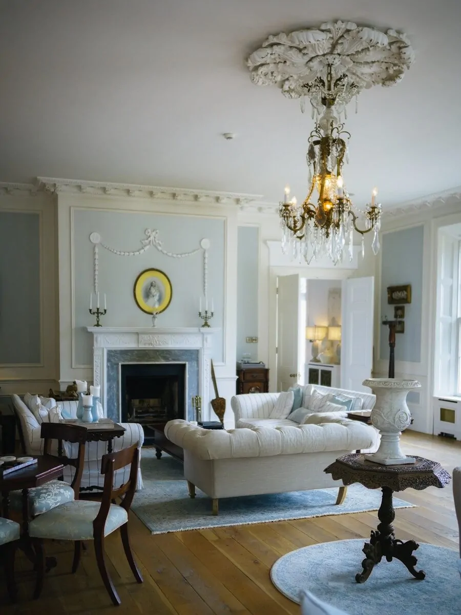 50 Luxury Living Room Ideas for Every Home Style 35 Elegant living room with antique furniture and chandelier