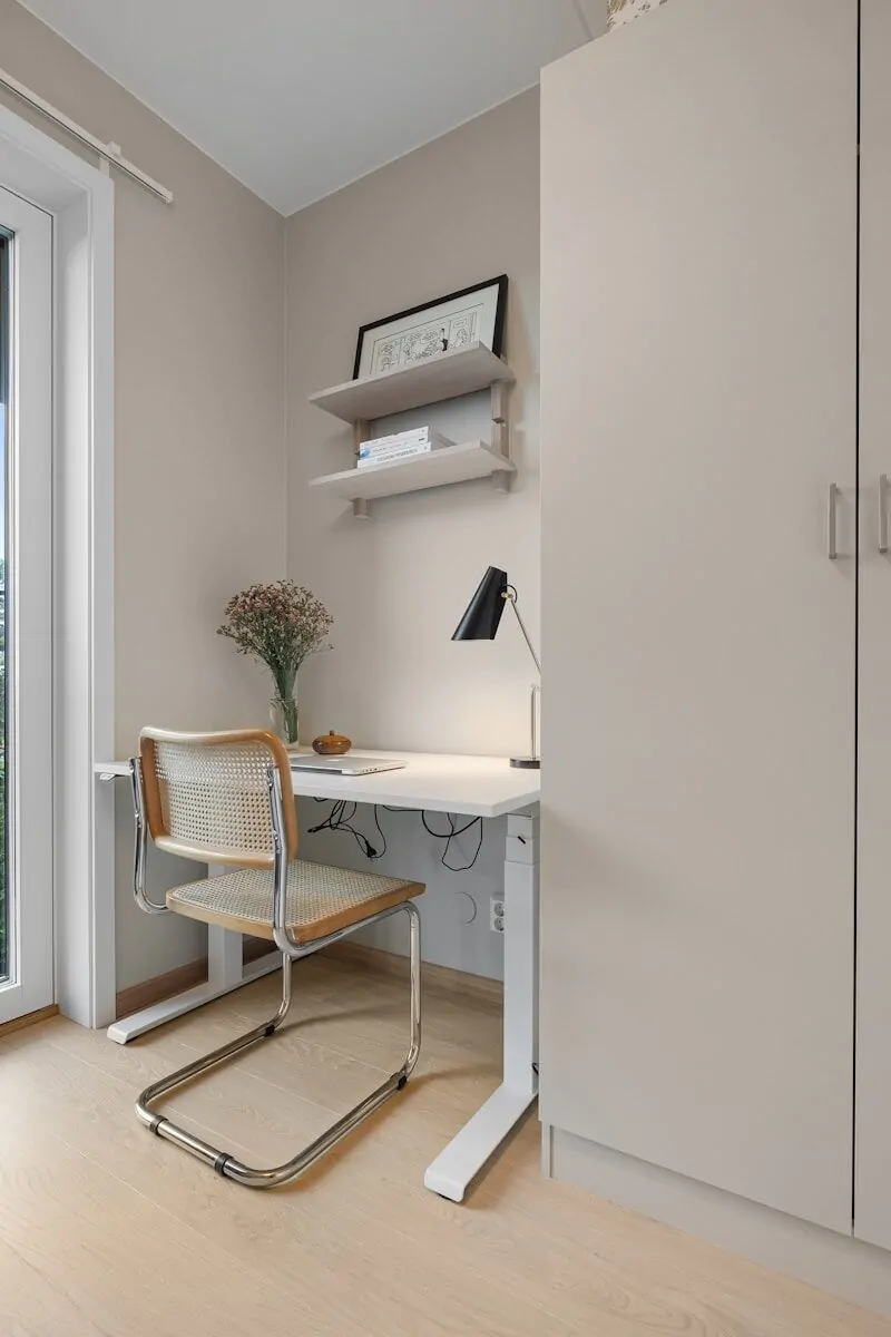 35+ Small Office Ideas for Working From Home 25 A room with a desk, chair and a window