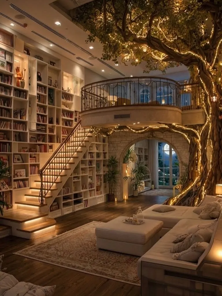 10 Home Library Ideas That Will Make You Want to Stay Home 20 Storybook Treehouse Library Living Room