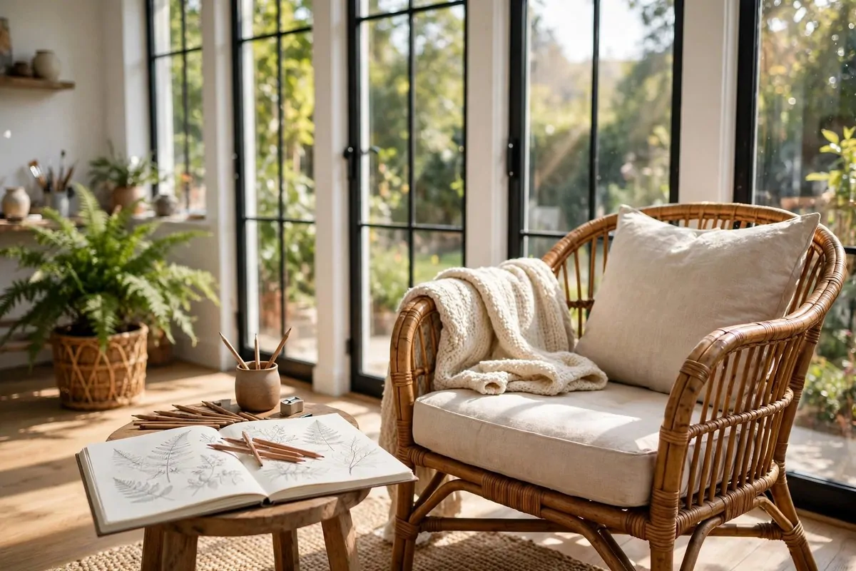 15 Sunroom Art Studio Ideas Full of Natural Light 8 Sketch chair placed by the brightest window in a sunroom