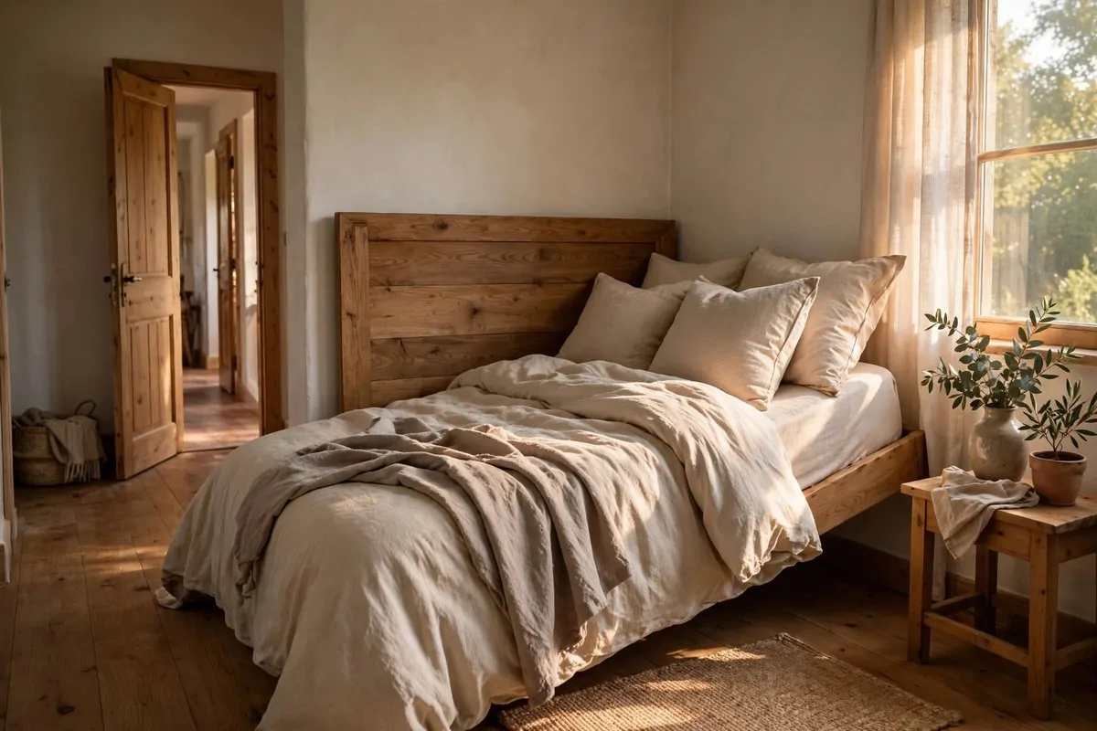17 Feng Shui Home Ideas That Bring Good Energy Into Every Room 3 A cozy bedroom with the bed placed in the commanding position facing the door