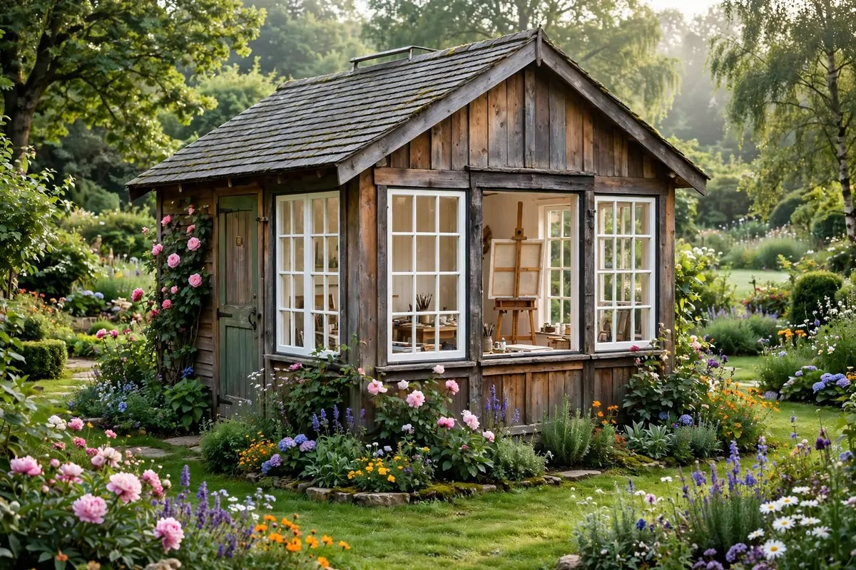 17 Garden Art Studio Ideas for Creating Surrounded by Nature 1 Garden art studio idea 2