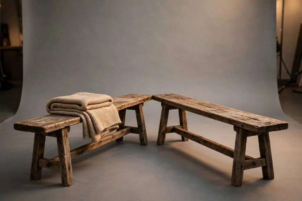 17 Group Photo Studio Ideas That Fit Everyone in Frame 3 Group Photo Studio Ideas with wooden benches for front row seating
