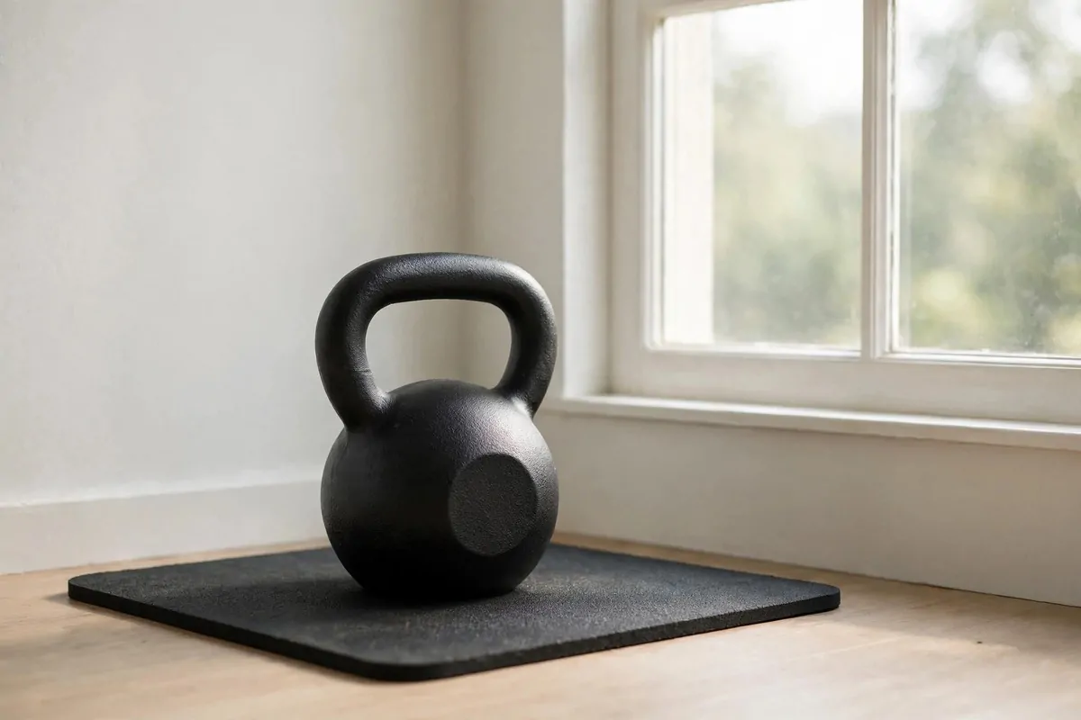 17 Simple Home Gym Setups With Only the Essentials 4 Jump rope hanging on a door hook with open clear floor space in front