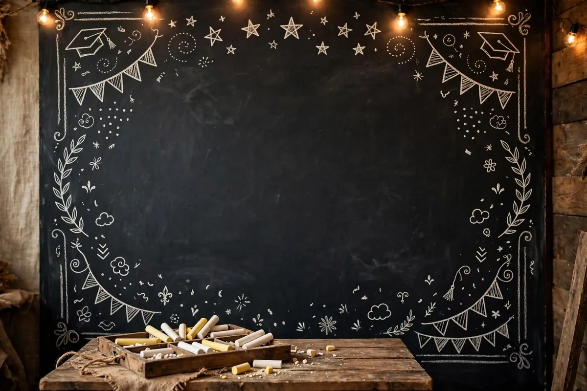 Chalkboard message wall for Graduation Photo Studio Ideas